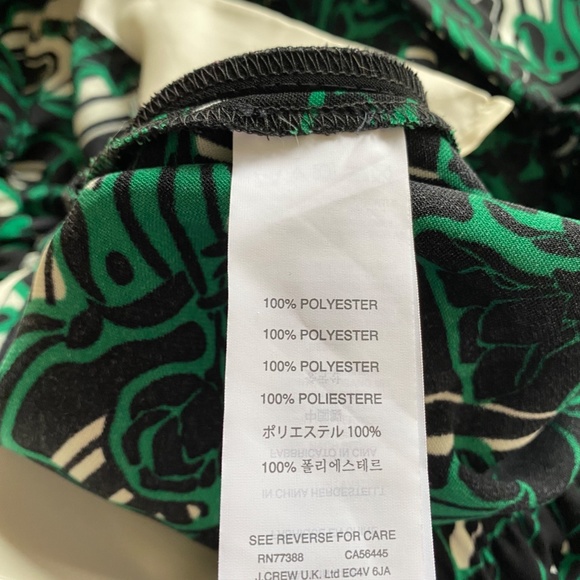 J. Crew Outfit in Emerald Green Art Nouveau Print - Size 10 - Picture 5 of 7